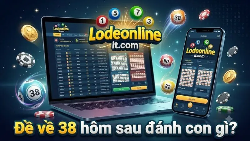 Banner chuyên nghiệp hướng dẫn soi cầu khi đề về 38 với con số 38 nổi bật trên nền thiết kế sang trọng